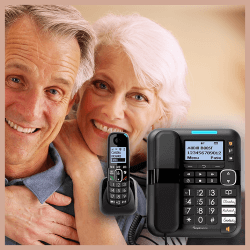 Téléphone sans fil senior avec répondeur amplicomms bigtel 1580