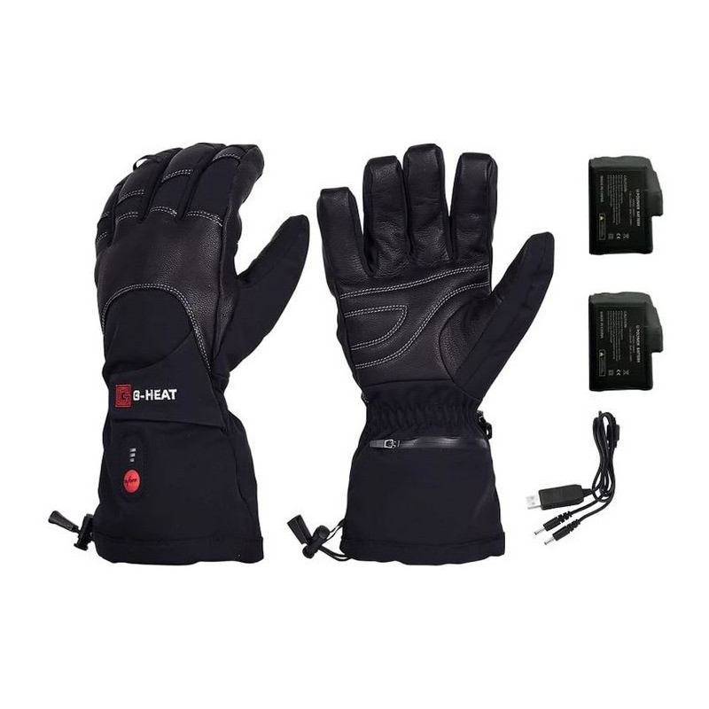 Gants de ski chauffants en cuir EVO-3 + Batterie - G-HEAT